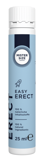 MISTER SIZE Easy Erect Shot 25ml Frontansicht der Verpackung